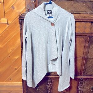 Bobeau Sweater Cardigan Gray Womens X-Small